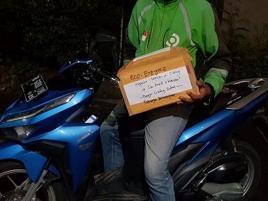 Ecoenxyme untuk sahabat di Ciledug Indah dikirim via ojek online--